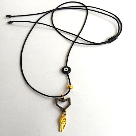 Necklace feather-arrow